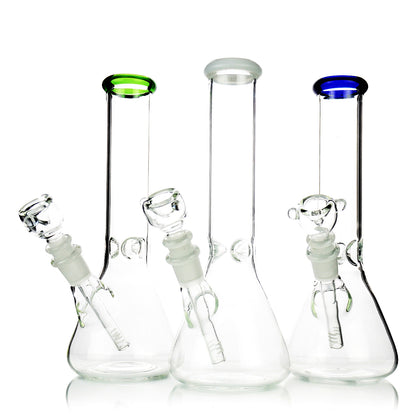 10" Color Mouth Beaker Downstem and 14mm Bowl - LA Wholesale Kings