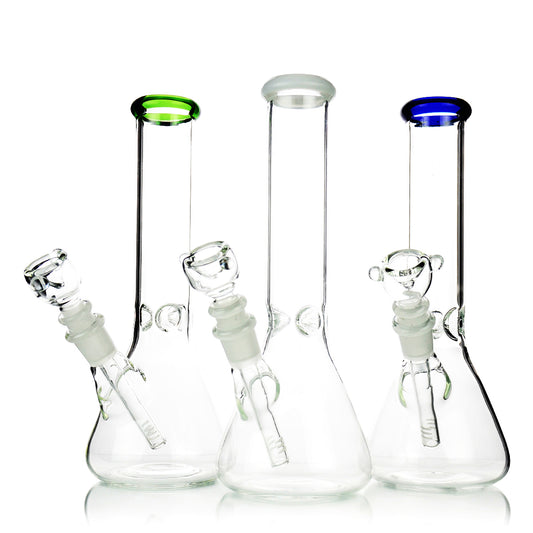10" Color Mouth Beaker Downstem and 14mm Bowl - LA Wholesale Kings
