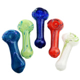 3" Color Frit Hand Pipe Spoon with Zig Zag Line Approx 55g
