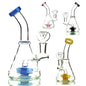 6" Bong Ring Body Conical with Round Perc and 14mm Male Bowls - LA Wholesale Kings