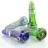 3" Color Tube Glass One Hitter Chillum with Knockers - LA Wholesale Kings
