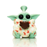 5" Silicone Yoda Water Pipe Bong with Different Style Art print