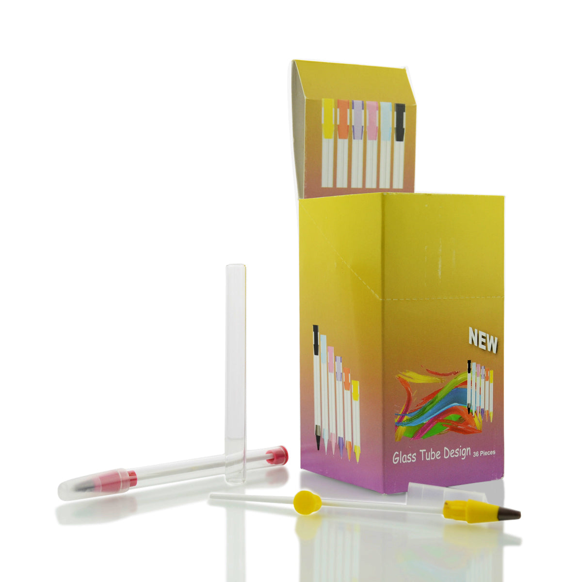 Pyrex Straight Glass Tube Pens 36pcs Per Box - LA Wholesale Kings