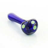 4.5" American Blue Tube Hand Pipe Dot Fancy Art Head Spoon - LA Wholesale Kings