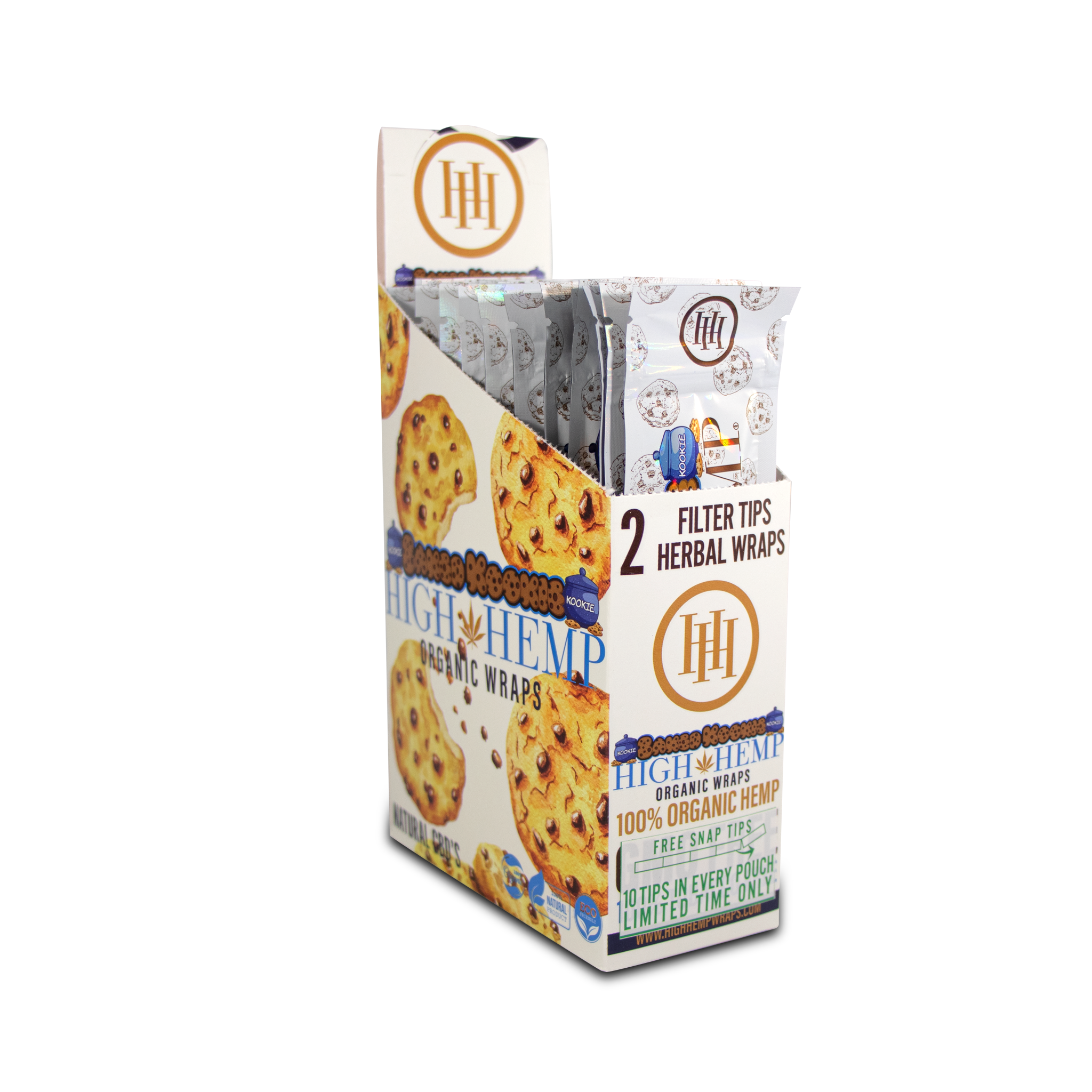 High Hemp Baked Kookie Organic Wrap 2 wraps per pack. 25 packs per box. - LA Wholesale Kings
