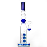 14" Waterpipe Multiperc Shower Four Ring Neck 14mm Male Bowl Included - LA Wholesale Kings