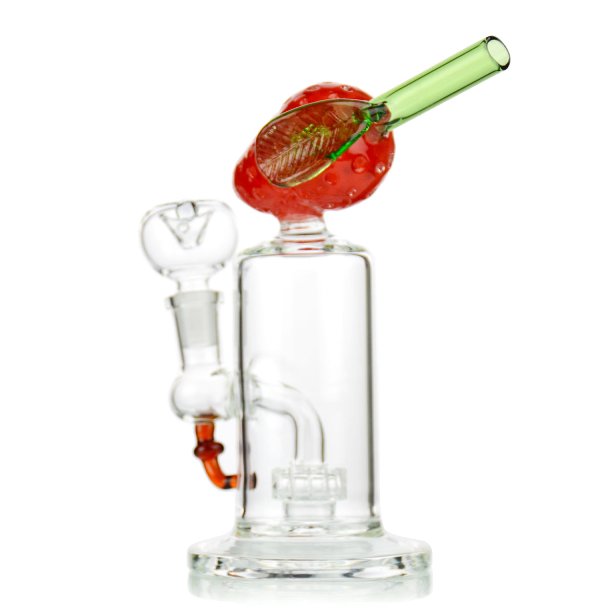 8" Strawberry Water Pipe With Shower and 14mm Male Bowl - LA Wholesale Kings