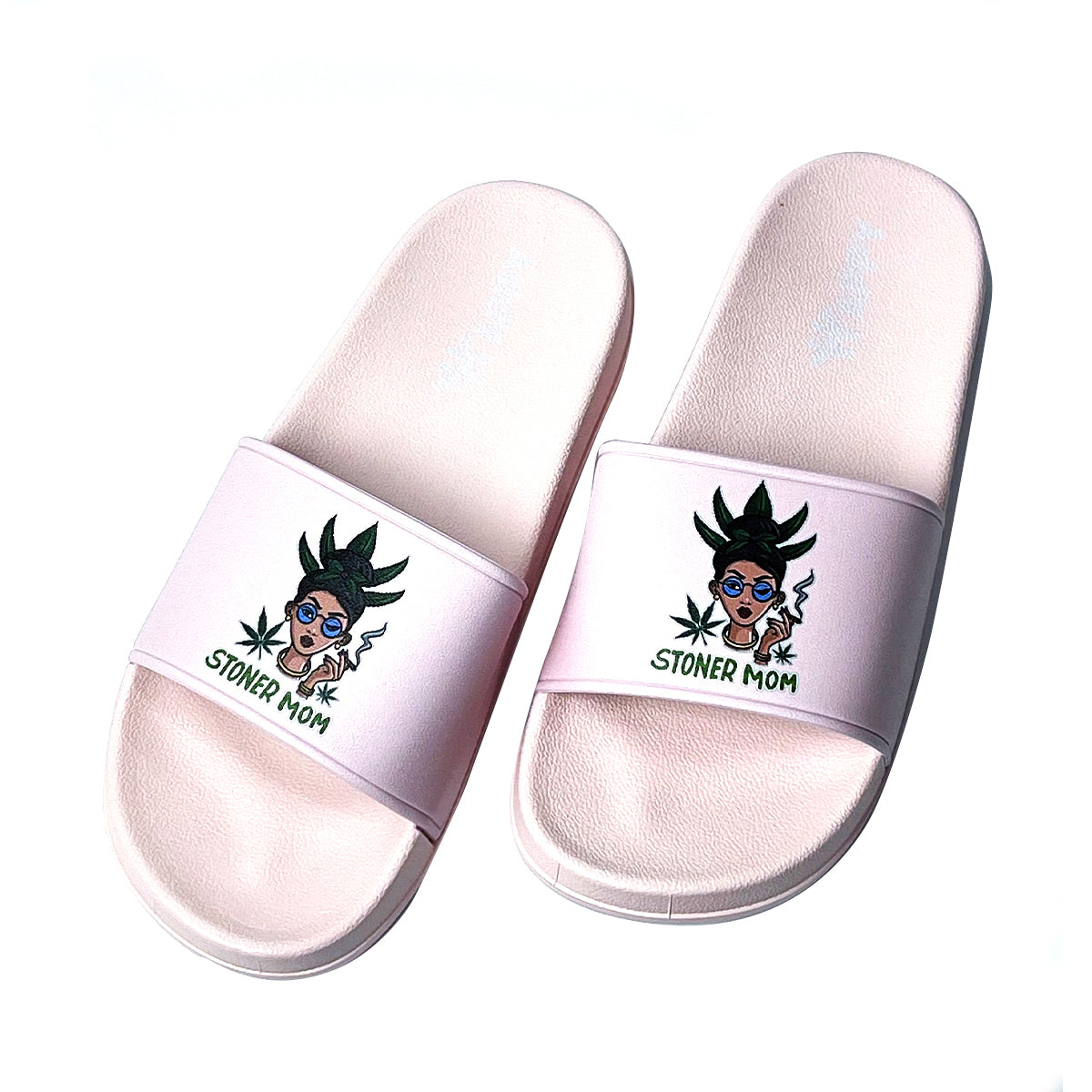 Stoner Mom Print Pink Slide Sandals - Pack of 4 Sizes - 7, 9, 11, 12