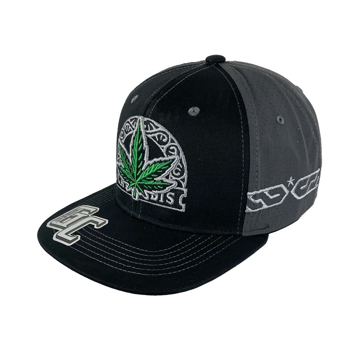 Snapback "Cannabis" Hat Embroidered