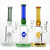 10" Donut Multi Perc Shower Color Tube Neck Water Pipe Approx 360 Grams - LA Wholesale Kings