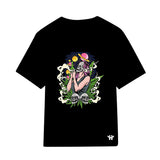Witch Smoking Leaf Polyester Short Sleeve T-Shirt Pack of 6 Units  1-S, 1-M, 1-L, 1-XL, 1-XXL, 1-XXXL